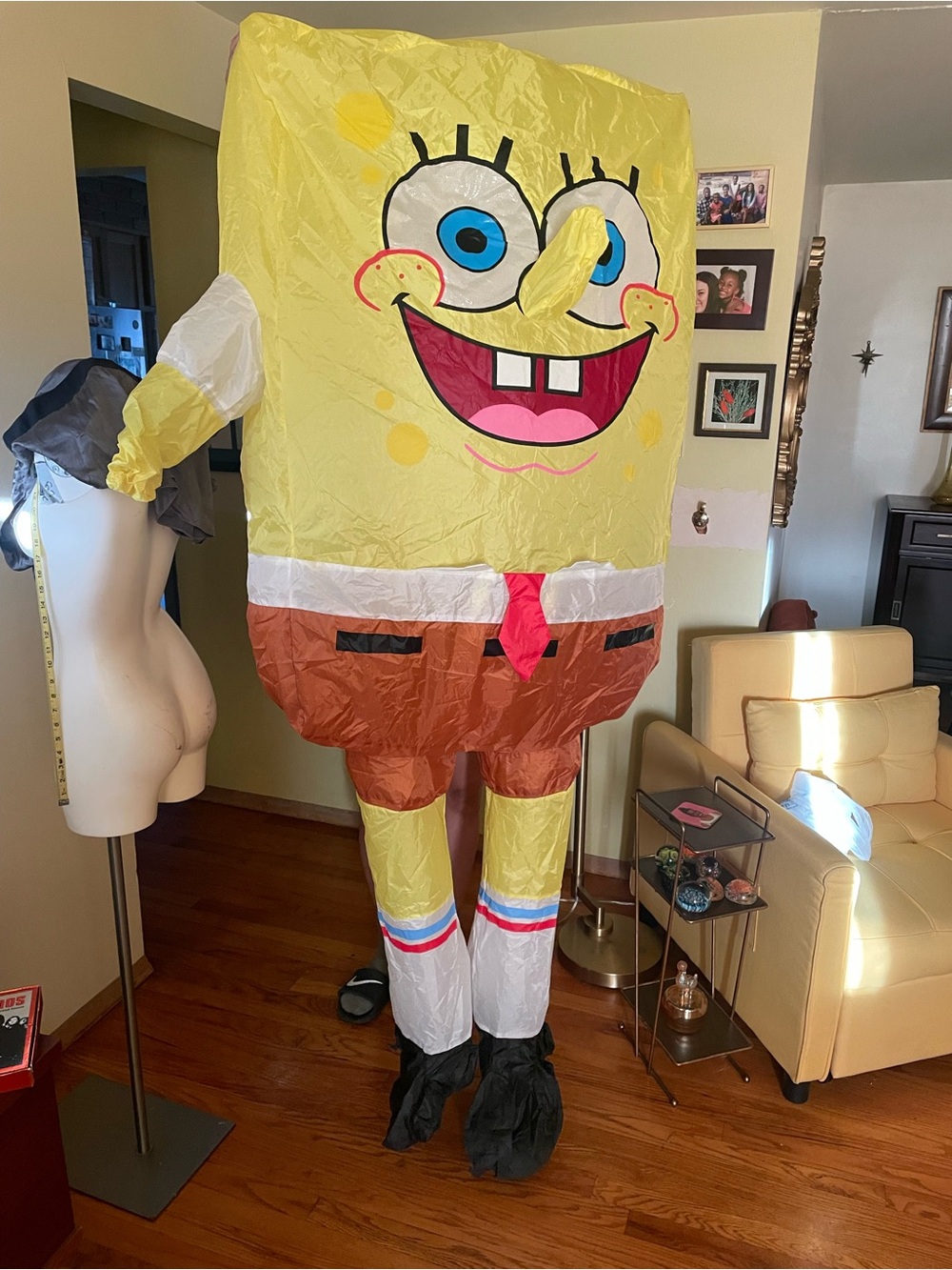 SpongeBob Squarepants Yellow Inflatable Gently Used